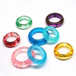 1pc Resin Ring Molds Silicone, Resin Molds 14 Sizes with Round and Rhombic Faces for Making Rings,