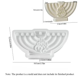 Resin Silicone Mold 1pc Flame Pattern 9-Hole Candlestick Silicone Mold,DIY Aromatherapy Candle Ornament Gypsum Mold