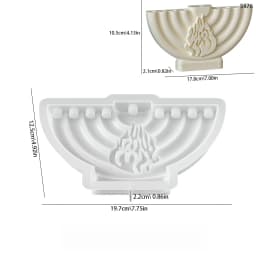 Resin Silicone Mold 1pc Flame Pattern 9-Hole Candlestick Silicone Mold,DIY Aromatherapy Candle Ornament Gypsum Mold