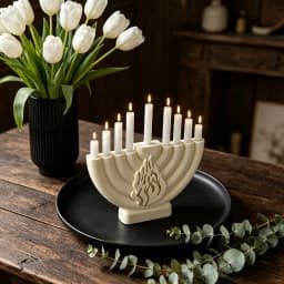 Resin Silicone Mold 1pc Flame Pattern 9-Hole Candlestick Silicone Mold,DIY Aromatherapy Candle Ornament Gypsum Mold