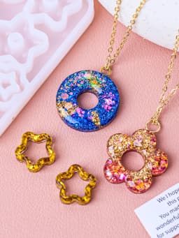 DIY Jewelry Resin Molds Silicone Earrings Heart Star Flower Pendant Mold Keychain Making Tools Crafting Supplie