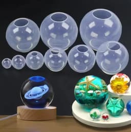 1PC 20-100mm Ball Shape Silicone Mold 3D Planet Ball Epoxy Resin Mould for DIY Crafts Home Decoration Tools