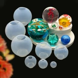 1PC 20-100mm Ball Shape Silicone Mold 3D Planet Ball Epoxy Resin Mould for DIY Crafts Home Decoration Tools