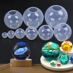 1PC 20-100mm Ball Shape Silicone Mold 3D Planet Ball Epoxy Resin Mould for DIY Crafts Home Decoration Tools