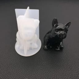 Handmade Creative Shape New Crystal Epoxy Mold Bulldog Silicone UV Mold Cake Mousse Chocolate Shaped Dessert Baking Molds