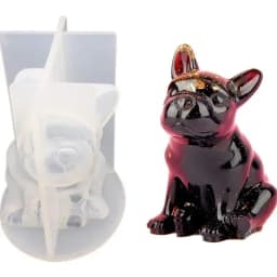Handmade Creative Shape New Crystal Epoxy Mold Bulldog Silicone UV Mold Cake Mousse Chocolate Shaped Dessert Baking Molds