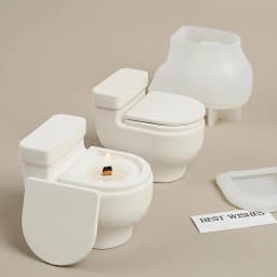 1pc Silicone Resin Casting Molds for Candle Holder and Storage-Toilet Shape,DIY Handmade Craft Mold-For Home Decor Enthusiasts