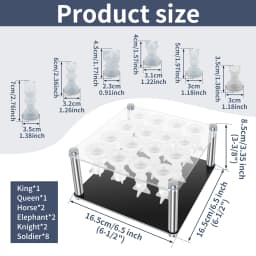Checkerboard Chess Molds 3D Silicone Chess Resin Mold DIY Crafts Handmade Making Molds Family Party And Outdoor Board Games