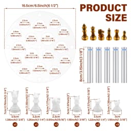 Checkerboard Chess Molds 3D Silicone Chess Resin Mold DIY Crafts Handmade Making Molds Family Party And Outdoor Board Games
