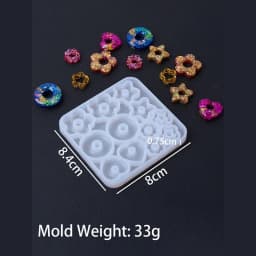 Multifuntional Jewelry Molds 3D Pendant Earrings Resin Molds DIY Rings Star Love Flower Garlands Shape Earrings Silicone Molds