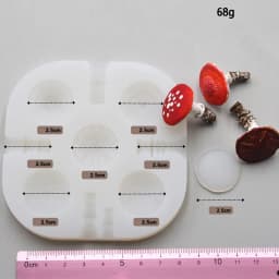 2pcs/set Mini Mushroom Silicone Mold Ultra-light Clay Resin Clay DIY Soft Pottery Miniature Mushroom Quick Modeling Tool