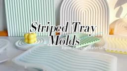 Geometric Tray Resin Mold Epoxy Resin Wave Shaped Silicone Molds for Cup Mat Holder DIY Home Decor Gypsum Ornaments Making Mould