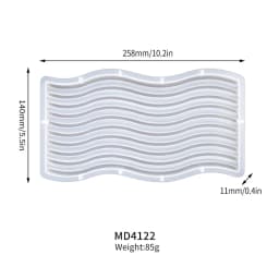 Geometric Tray Resin Mold Epoxy Resin Wave Shaped Silicone Molds for Cup Mat Holder DIY Home Decor Gypsum Ornaments Making Mould