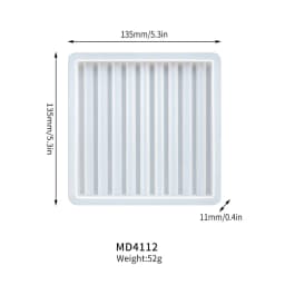 Geometric Tray Resin Mold Epoxy Resin Wave Shaped Silicone Molds for Cup Mat Holder DIY Home Decor Gypsum Ornaments Making Mould