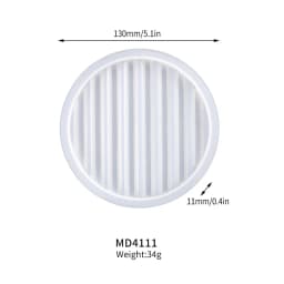 Geometric Tray Resin Mold Epoxy Resin Wave Shaped Silicone Molds for Cup Mat Holder DIY Home Decor Gypsum Ornaments Making Mould