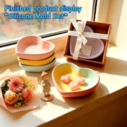 Heart-Shaped Silicone Mold for DIY Gifts and Craft Projects - Perfect for Cement, Epoxy Resin, Plaster, Candle Cup, Storage