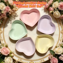 Heart-Shaped Silicone Mold for DIY Gifts and Craft Projects - Perfect for Cement, Epoxy Resin, Plaster, Candle Cup, Storage