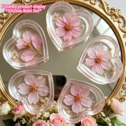 Heart-Shaped Silicone Mold for DIY Gifts and Craft Projects - Perfect for Cement, Epoxy Resin, Plaster, Candle Cup, Storage