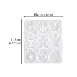 Christmas Earring Silicone Mold Earrings Epoxy Resin Mold Keychain Pendant DIY Crafts Jewelry Casting Christmas Decorations