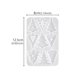 Christmas Earring Silicone Mold Earrings Epoxy Resin Mold Keychain Pendant DIY Crafts Jewelry Casting Christmas Decorations