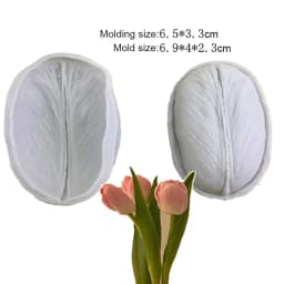 New Sale 2Pcs Tulip Petal Silicone Mold Cake Decorating Tools Veiner Mold Gumpaste Mold, Sugarcraft, Resin Clay Moulds