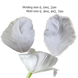 New Sale 2Pcs Tulip Petal Silicone Mold Cake Decorating Tools Veiner Mold Gumpaste Mold, Sugarcraft, Resin Clay Moulds