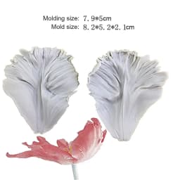 New Sale 2Pcs Tulip Petal Silicone Mold Cake Decorating Tools Veiner Mold Gumpaste Mold, Sugarcraft, Resin Clay Moulds