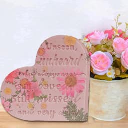 DIY Heart Memorial Mold Heart Sign Resin Silicone Mold Casting Craft Home Decoration Flower Preservation Table Decorations