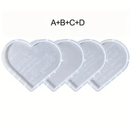 DIY Heart Memorial Mold Heart Sign Resin Silicone Mold Casting Craft Home Decoration Flower Preservation Table Decorations