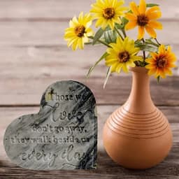 DIY Heart Memorial Mold Heart Sign Resin Silicone Mold Casting Craft Home Decoration Flower Preservation Table Decorations