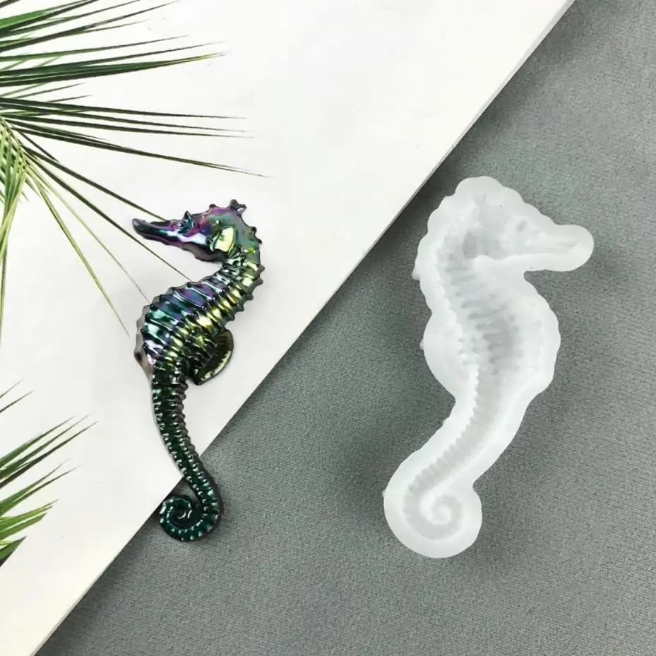 1Pcs Seahorse Keychain Silicone Mold Epoxy Resin Casting Mold DIY Handmade Craft Mold For Creative Jewelry Make Pendant Ornament