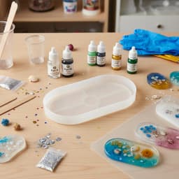 Oval Coaster Silicone Mold for DIY Epoxy Resin Crafts Tea Tray Coaster Making Tool with Smooth Surface Easy Release