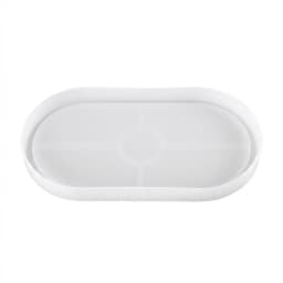 Oval Coaster Silicone Mold for DIY Epoxy Resin Crafts Tea Tray Coaster Making Tool with Smooth Surface Easy Release