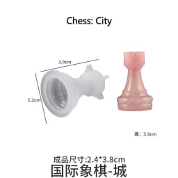 DIY Chess Set Silicone Mold Handmade Crystal Epoxy Resin Candle Mould for Home And Outdoor Game Gathering
