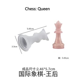 DIY Chess Set Silicone Mold Handmade Crystal Epoxy Resin Candle Mould for Home And Outdoor Game Gathering