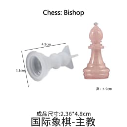 DIY Chess Set Silicone Mold Handmade Crystal Epoxy Resin Candle Mould for Home And Outdoor Game Gathering