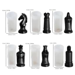 6pcs Silicone Chess Molds Easy Release DIY Craft Tools UV Epoxy Resin Making Mould Board Game Set Ornament Home Decor Gift Mold