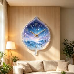 Leaf-Shaped Silicone Mold for Wall Clocks, 3D Leaf-Shaped Dial with Texture, Epoxy Resin Mold, Suitable for DIY Wall Clocks