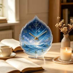 Leaf-Shaped Silicone Mold for Wall Clocks, 3D Leaf-Shaped Dial with Texture, Epoxy Resin Mold, Suitable for DIY Wall Clocks