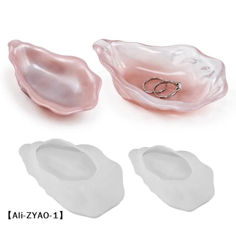 【O】Oyster Shell Silicone Edge Pearl Candle Mould DIY Plaster Jewelry Tray Making Molds Handmade Gift Resin Casting Mold