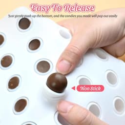 3D Mini Round Ball Silicone Molds for Mousse Cake,35 Cavity Pudding Mold for Baking Pastry, Ice Cream, Candy Ice Jelly Pop Maker