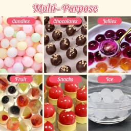 3D Mini Round Ball Silicone Molds for Mousse Cake,35 Cavity Pudding Mold for Baking Pastry, Ice Cream, Candy Ice Jelly Pop Maker