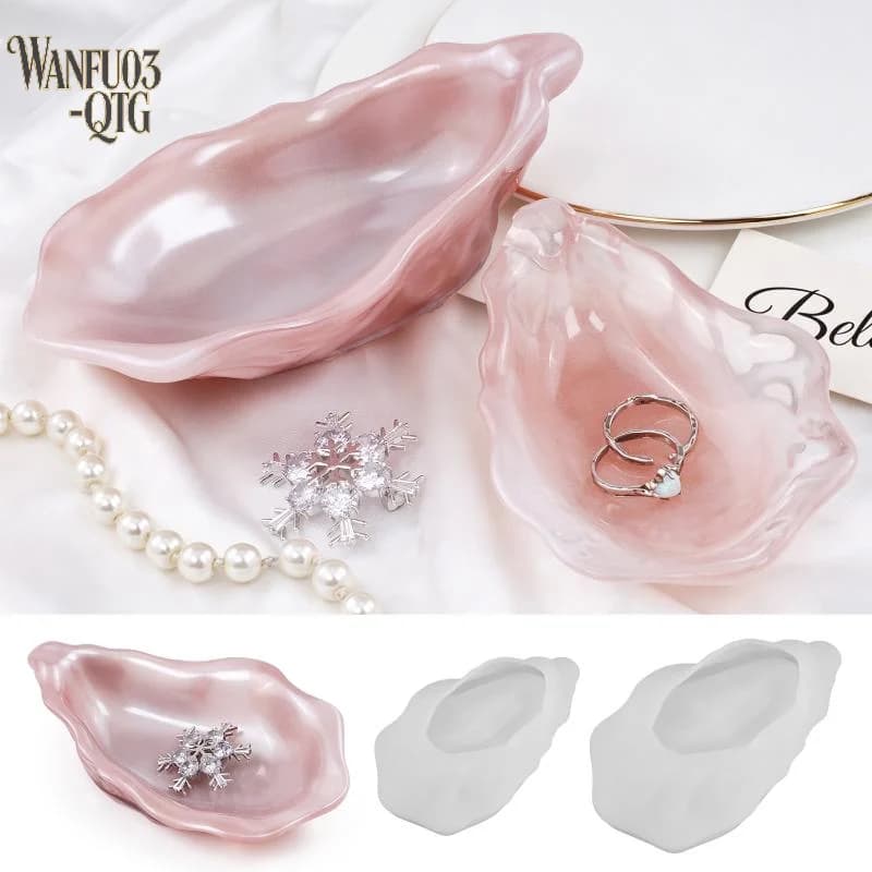 Hot Sale Oyster Shell Silicone Edge Pearl Candle Mould DIY Plaster Jewelry Tray Making Molds Handmade Gift Resin Casting Mold