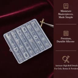 1Pcs New Baroque Nail Art Silicone Mold With Vintage Cross Relief DIY 3D Engraving Tool