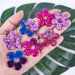 Earring Pendant Epoxy Silicone Mold DIY Handmade Hollow Flower Necklace Keychain Ornaments UV Resin Jewelry Crafts Casting Molds