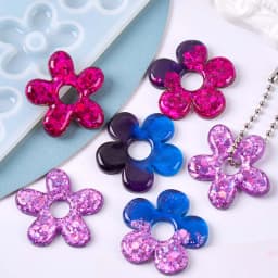 Earring Pendant Epoxy Silicone Mold DIY Handmade Hollow Flower Necklace Keychain Ornaments UV Resin Jewelry Crafts Casting Molds