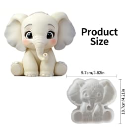 Cute elephant silicone molds, reusable resin molds, clay and gypsum molds, DIY decorative pendant handcrafted molds
