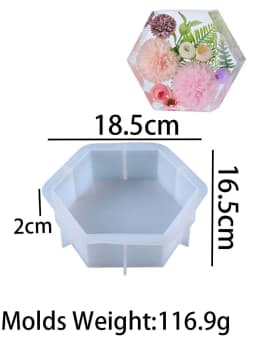 Large Love Silicone Mold DIY Heart Hexagonal Epoxy Resin Molds For Flower Preservation Bookend Ornaments Craft Casting Mould