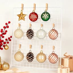 Christmas Ornament Silicone Mold 8-Cavity Xmas Ball Star Snowflake Pinecone Pendant DIY Christmas Tree Hanging Decor Resin Mold
