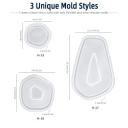 3Pcs Irregular Silicone Tray Molds Epoxy Resin Casting Mould DIY Jewelry Coaster Storage Plate Craft Supplies